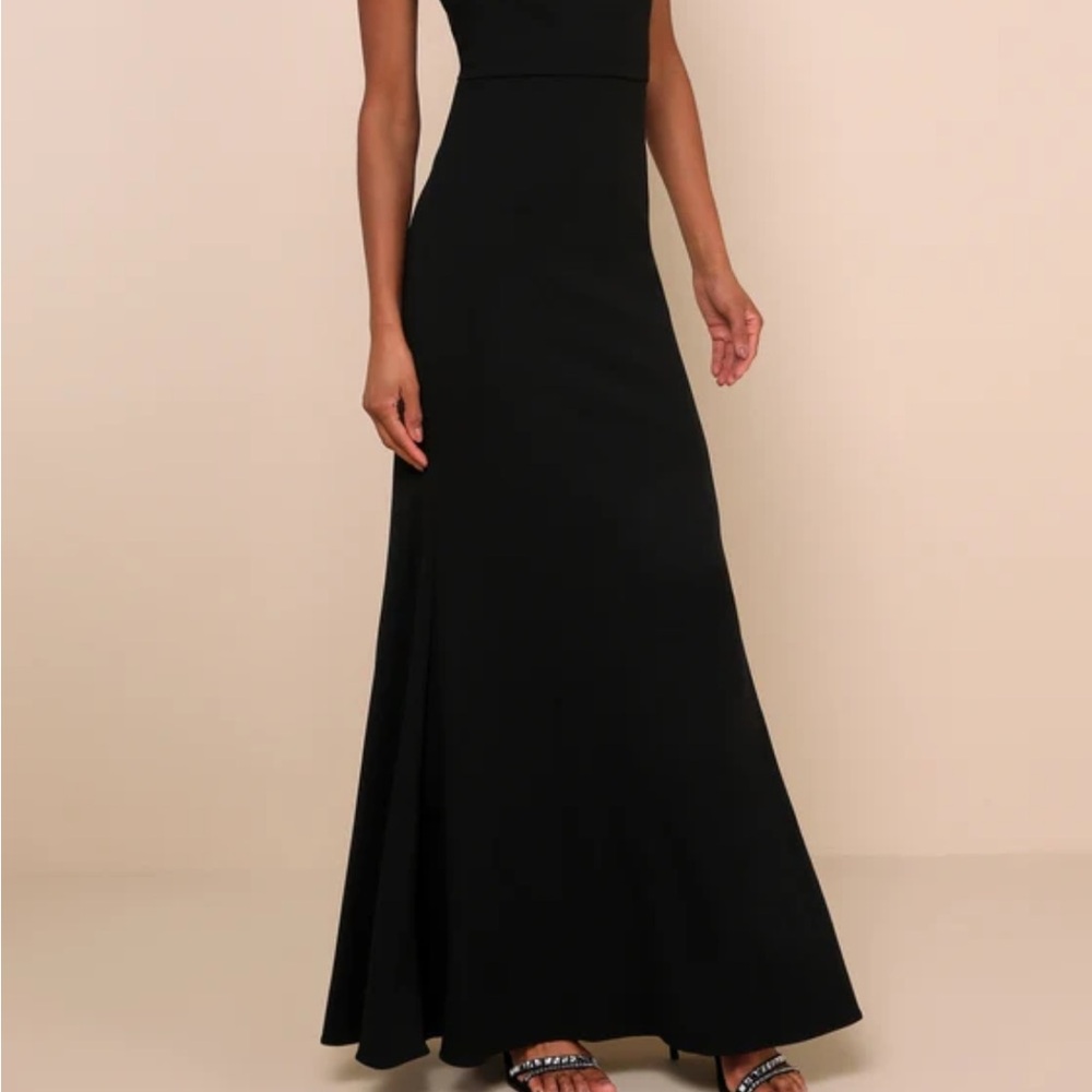 Lulu's Infinite Glory Black Maxi Dress Size M - Picture 3 of 9